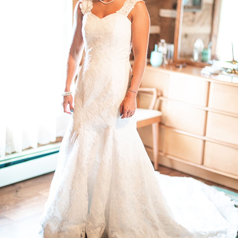A-line lace dress